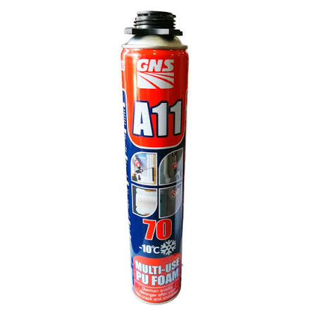 Пена монтажная GNS A11 Multi Use PU Foam 65L, пистолетная, 750 мл / 950 г