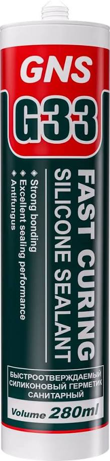 Герметик силиконовый GNS G33 Fast Curing, 280 мл, белый