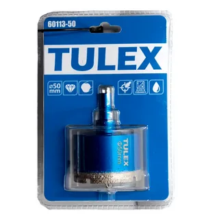 Коронка алмазная TULEX 60113-115 по стеклу и керамической плитке, центрирующее сверло, трехгранный х