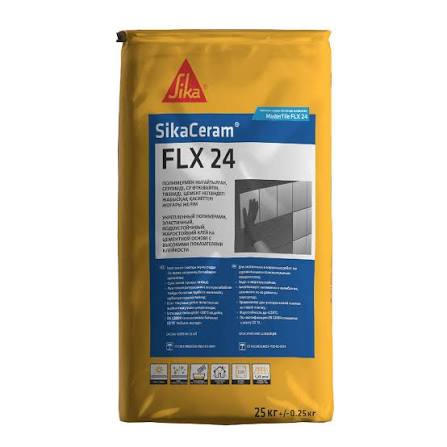 Клей для керамогранита и плитки SikaCeram FLX 24 (MasterTile FLX 24) серый, 25 кг